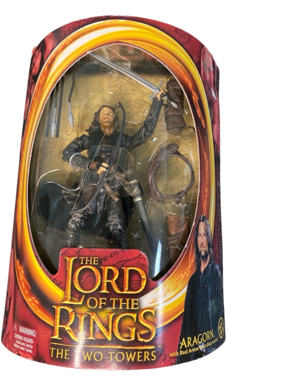 The Lord of the Rings Two Towers Aragorn Action Figure - Black/Brown